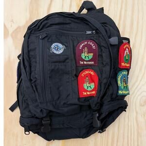 Vintage Eagle Creek Travel Gear black bag with Wayfarers travel patches